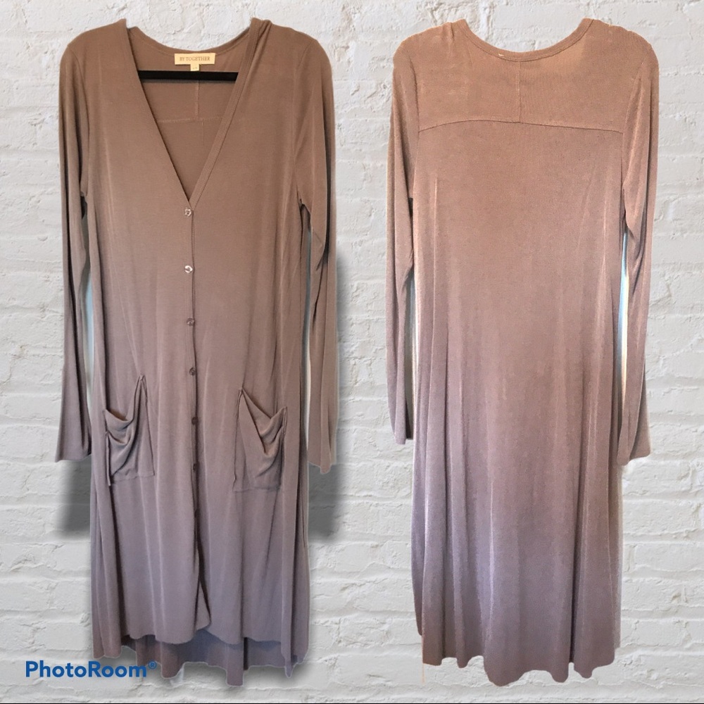 Woman’s ribbed knit long sleeved dress.